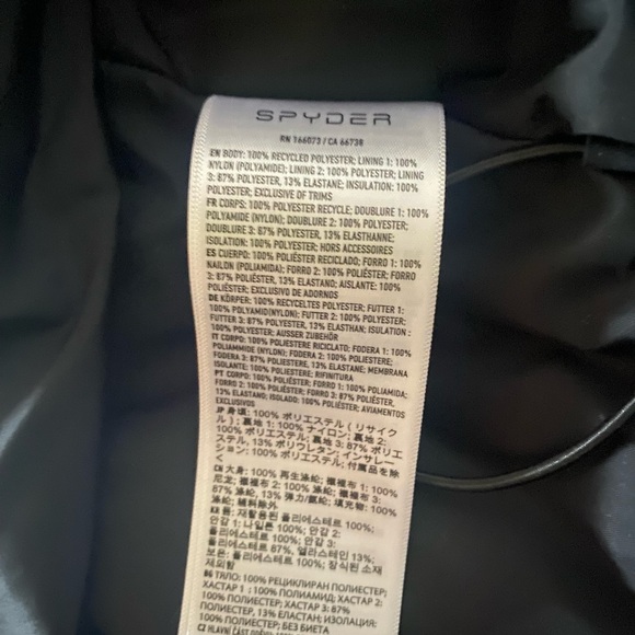 Spyder Black Ski Jacket with White Accents size 6 Women - Picture 7 of 11